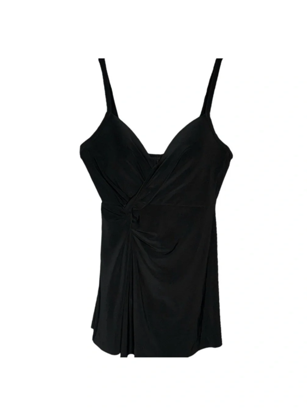 Miraclesuit Twisted Sisters Adora Swim Dress - Black Size 8 NWT